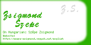 zsigmond szepe business card